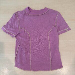 BDG Pink Racer Short Sleeve T-Shirt Top Size Small